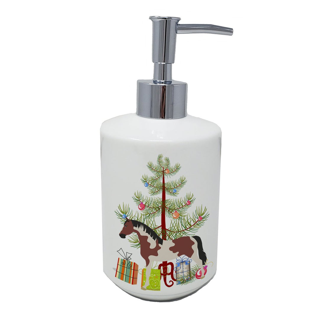 Pinto Horse Christmas Ceramic Soap Dispenser Image 1