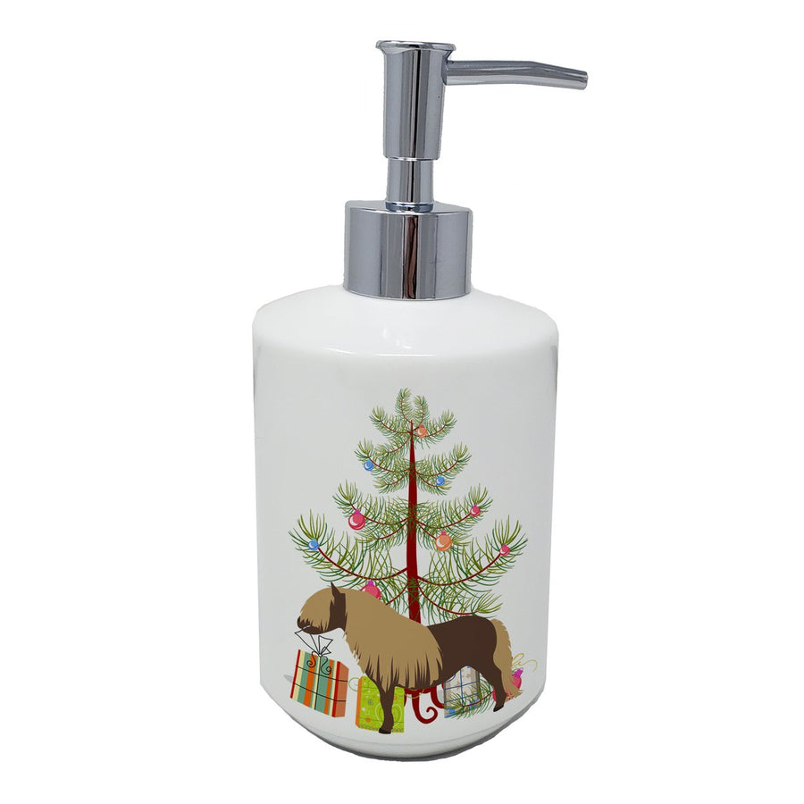 Shetland Pony Horse Christmas Ceramic Soap Dispenser Image 1