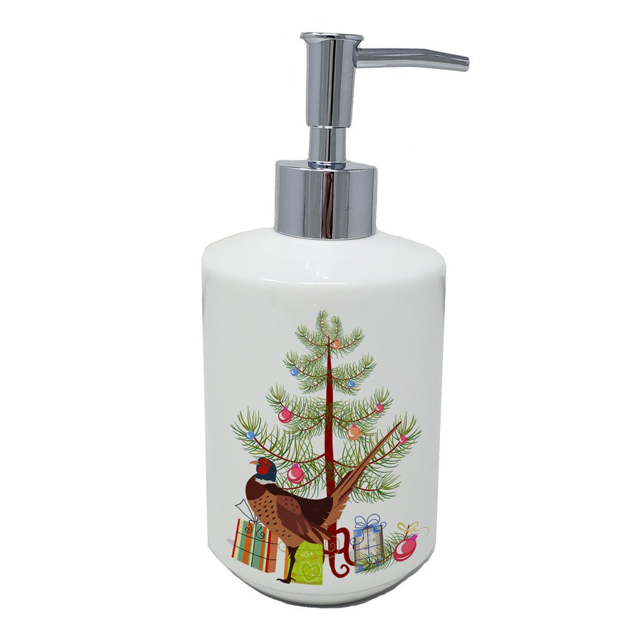 Ring-necked Common Pheasant Christmas Ceramic Soap Dispenser Image 1