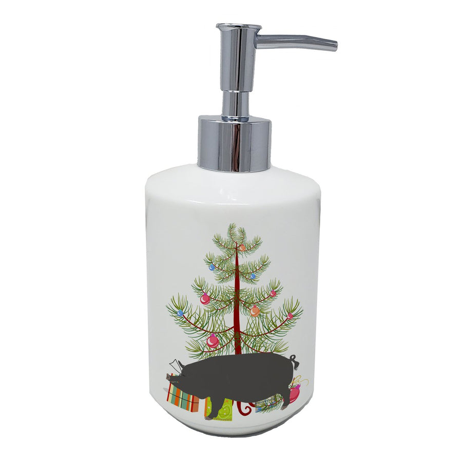 Berkshire Pig Christmas Ceramic Soap Dispenser Image 1