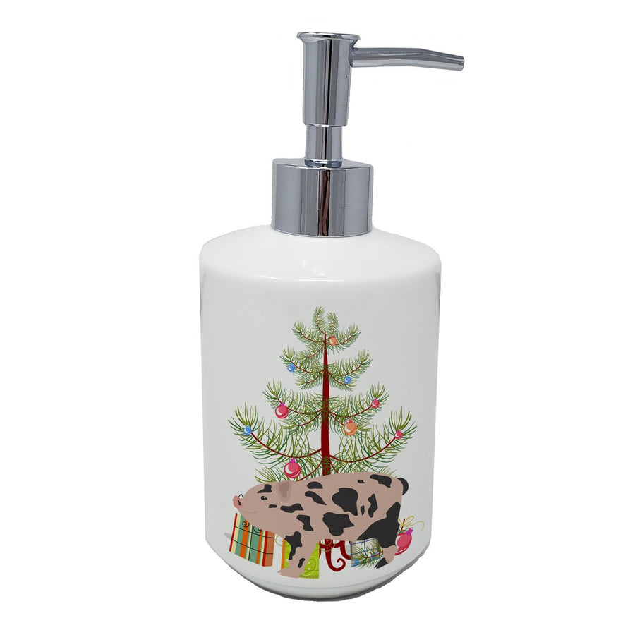 Mini Miniature Pig Christmas Ceramic Soap Dispenser Image 1