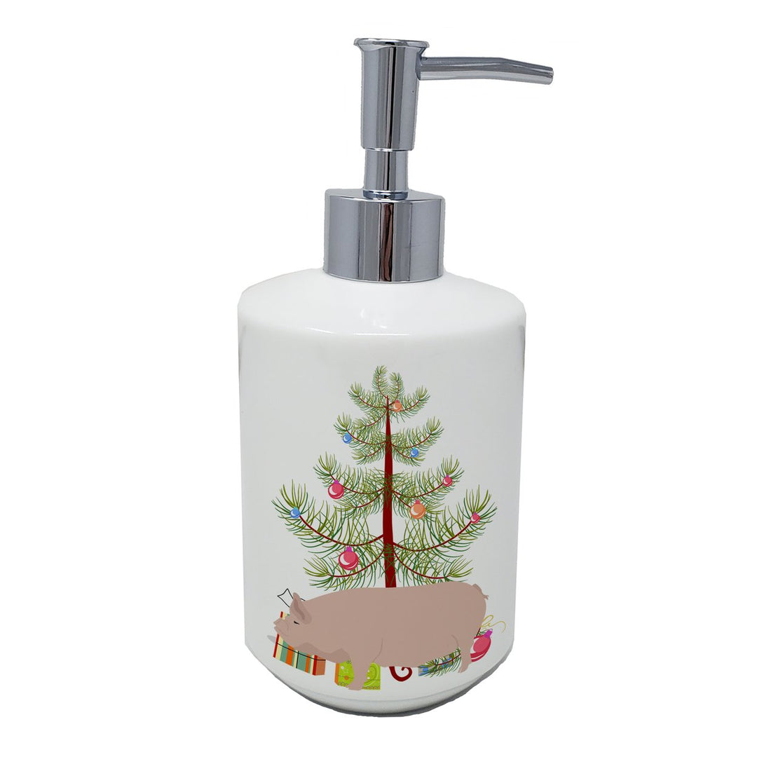 Welsh Pig Christmas Ceramic Soap Dispenser Image 1