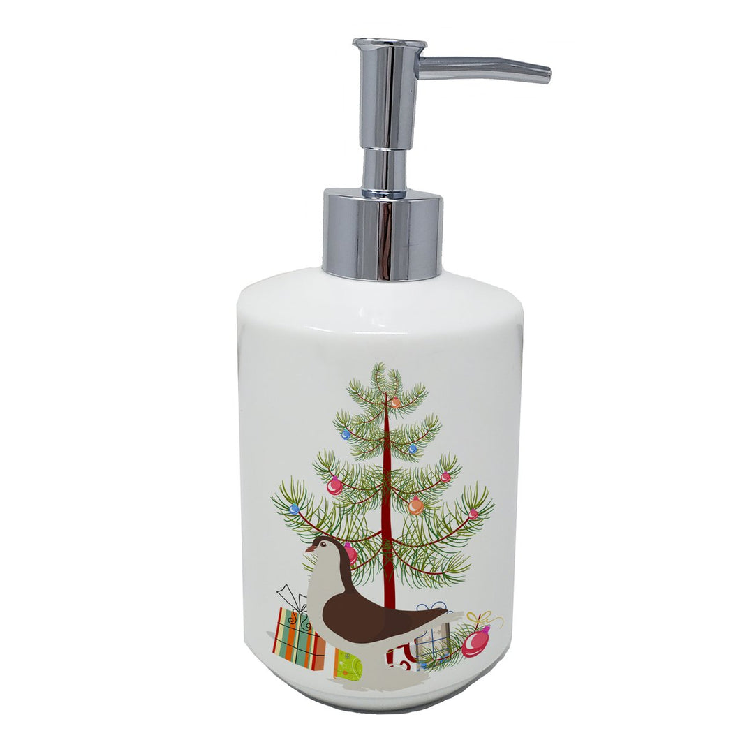 Large Pigeon Christmas Ceramic Soap Dispenser Image 1