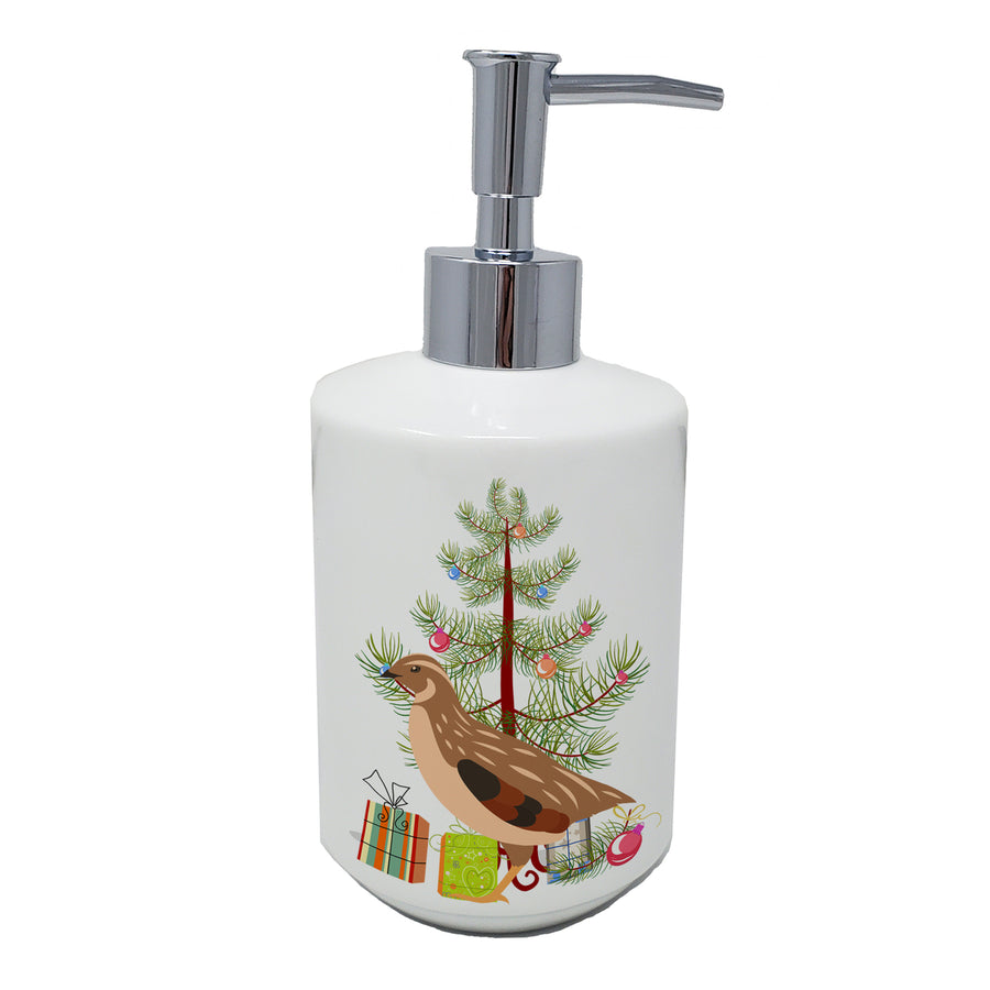 Golden Phoenix Quail Christmas Ceramic Soap Dispenser Image 1