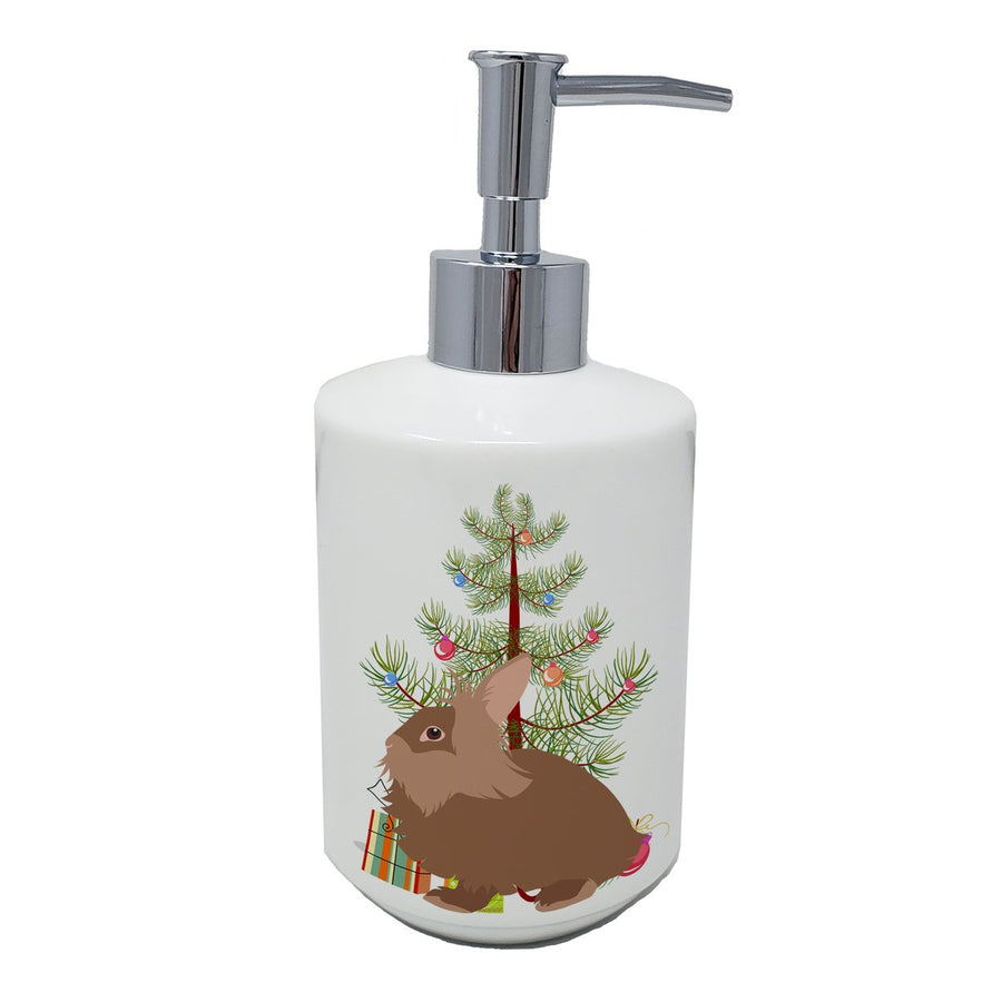 Lionhead Rabbit Christmas Ceramic Soap Dispenser Image 1