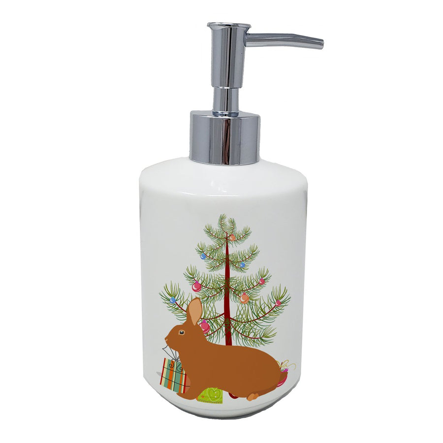 Rex Rabbit Christmas Ceramic Soap Dispenser Image 1