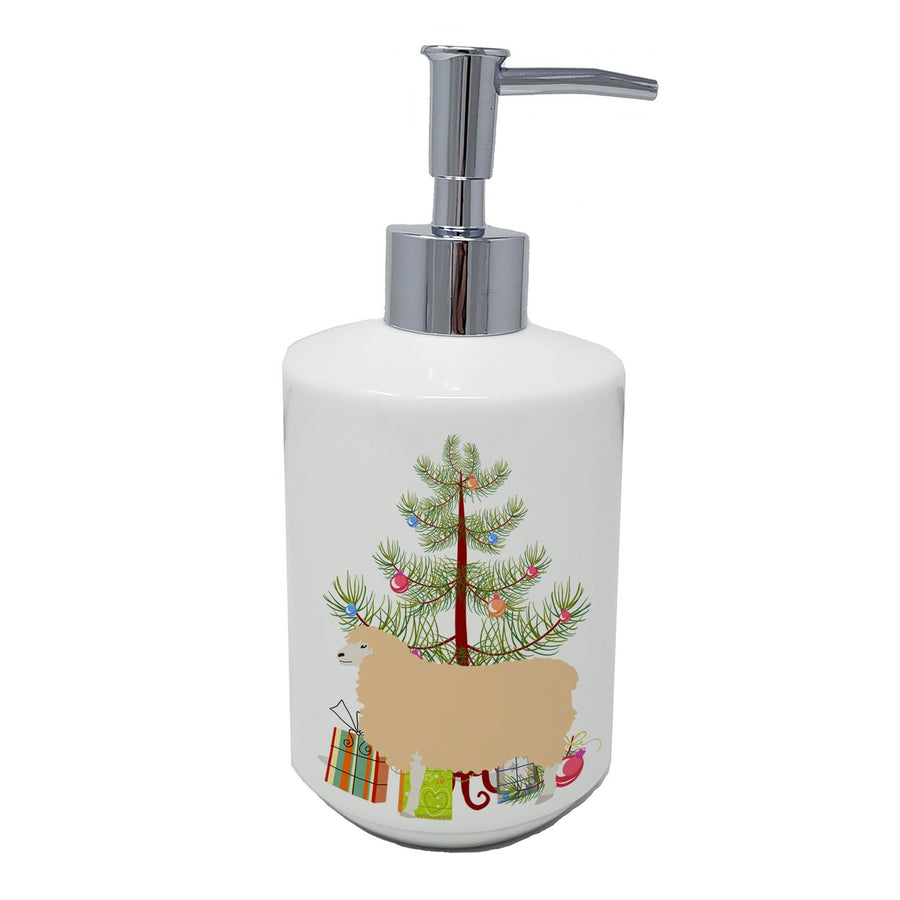 English Leicester Longwool Sheep Christmas Ceramic Soap Dispenser Image 1