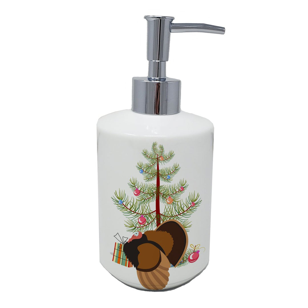 Bronze Turkey Christmas Ceramic Soap Dispenser Image 1