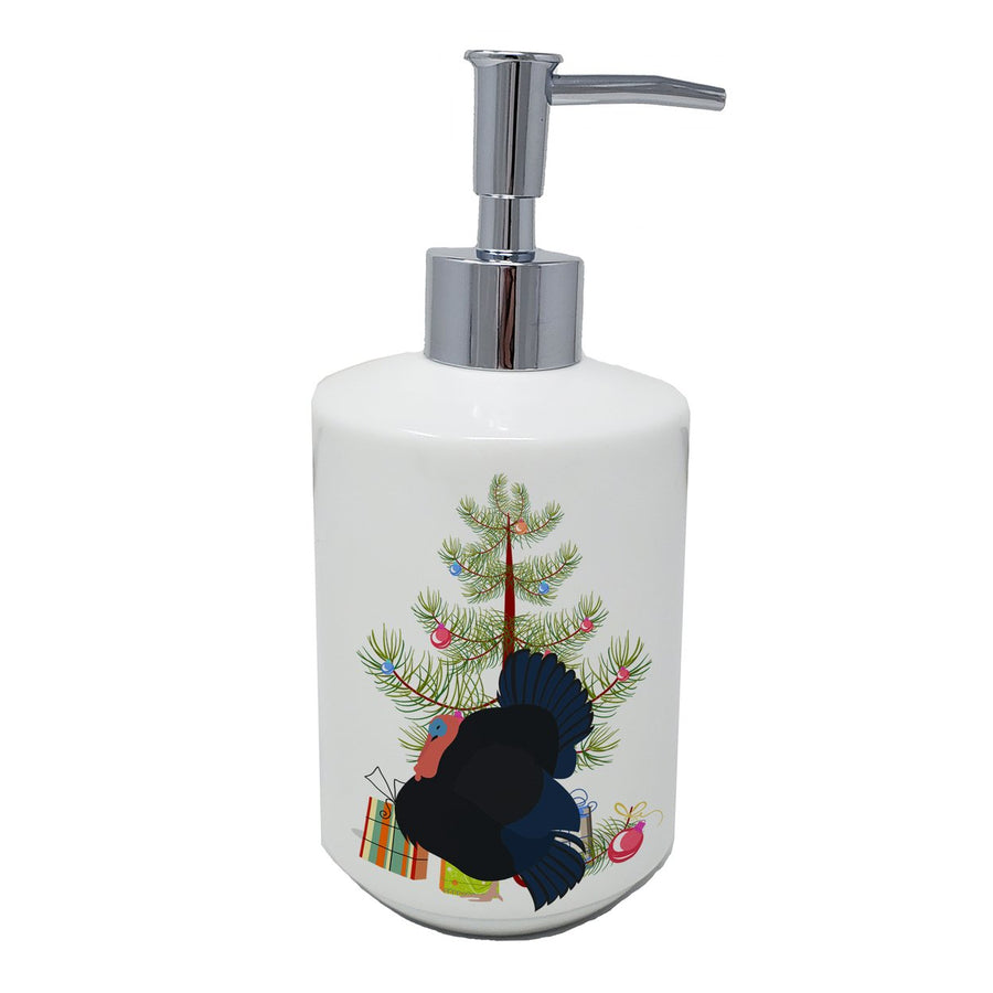 Norfolk Black Turkey Christmas Ceramic Soap Dispenser Image 1