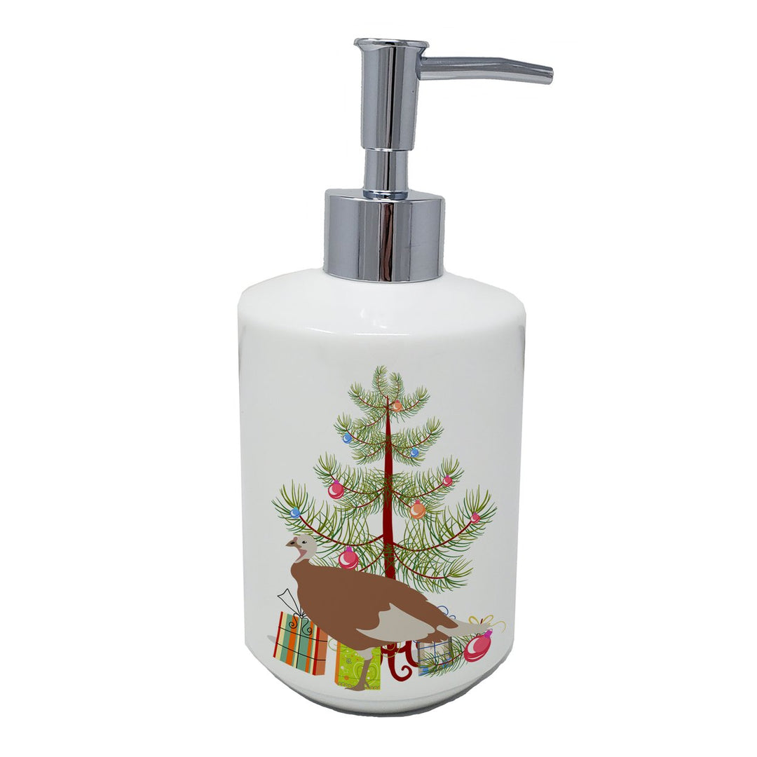 Jersey Buff Turkey Hen Christmas Ceramic Soap Dispenser Image 1