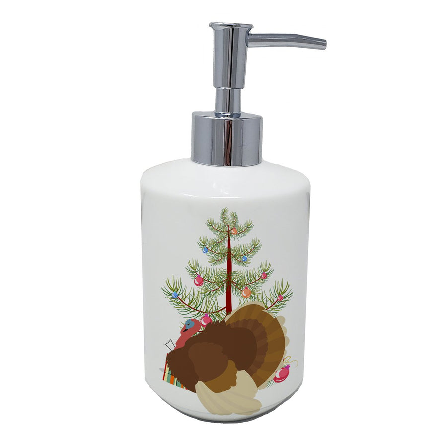 French Turkey Dindon Christmas Ceramic Soap Dispenser Image 1