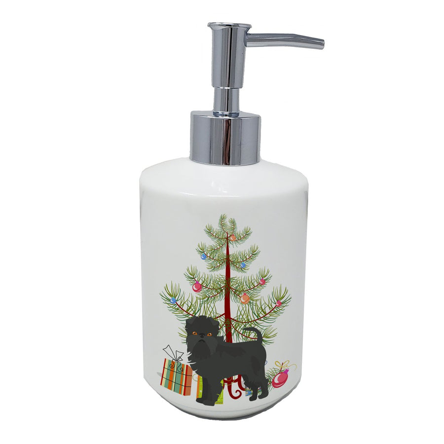 Affenpinscher Christmas Tree Ceramic Soap Dispenser Image 1