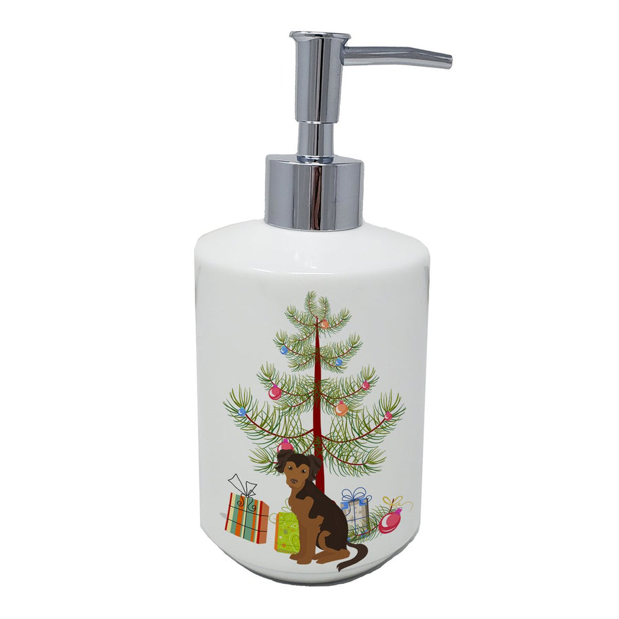 Persian Chihuahua Christmas Tree Ceramic Soap Dispenser Image 1