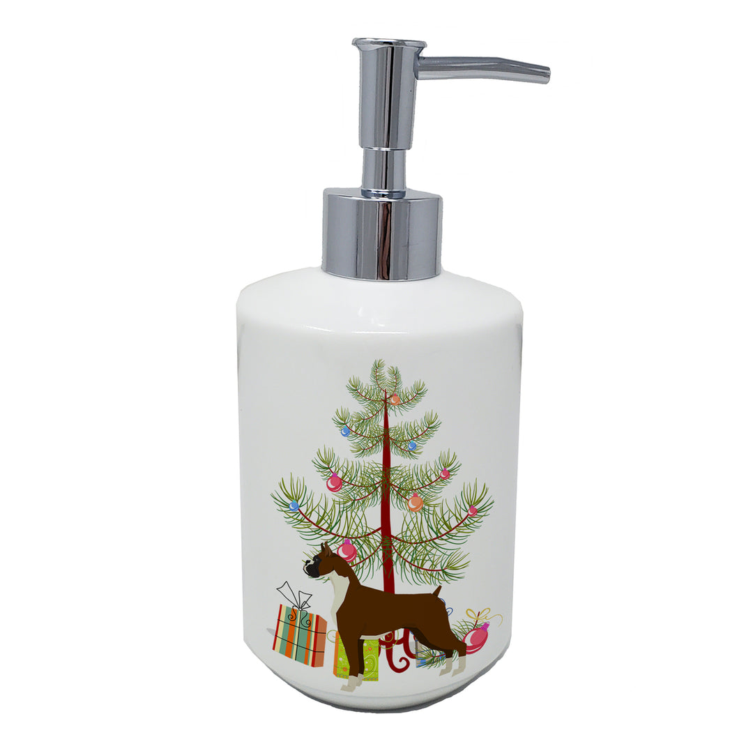 Boxer Christmas Tree Ceramic Soap Dispenser Image 1