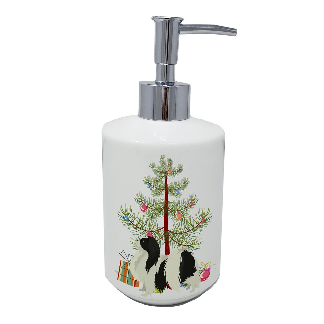 Japanese Chin Christmas Tree Ceramic Soap Dispenser Image 1