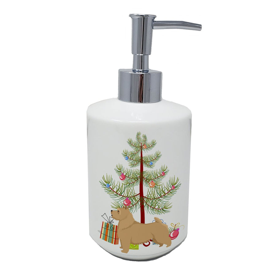 Norwich Terrier Christmas Tree Ceramic Soap Dispenser Image 1