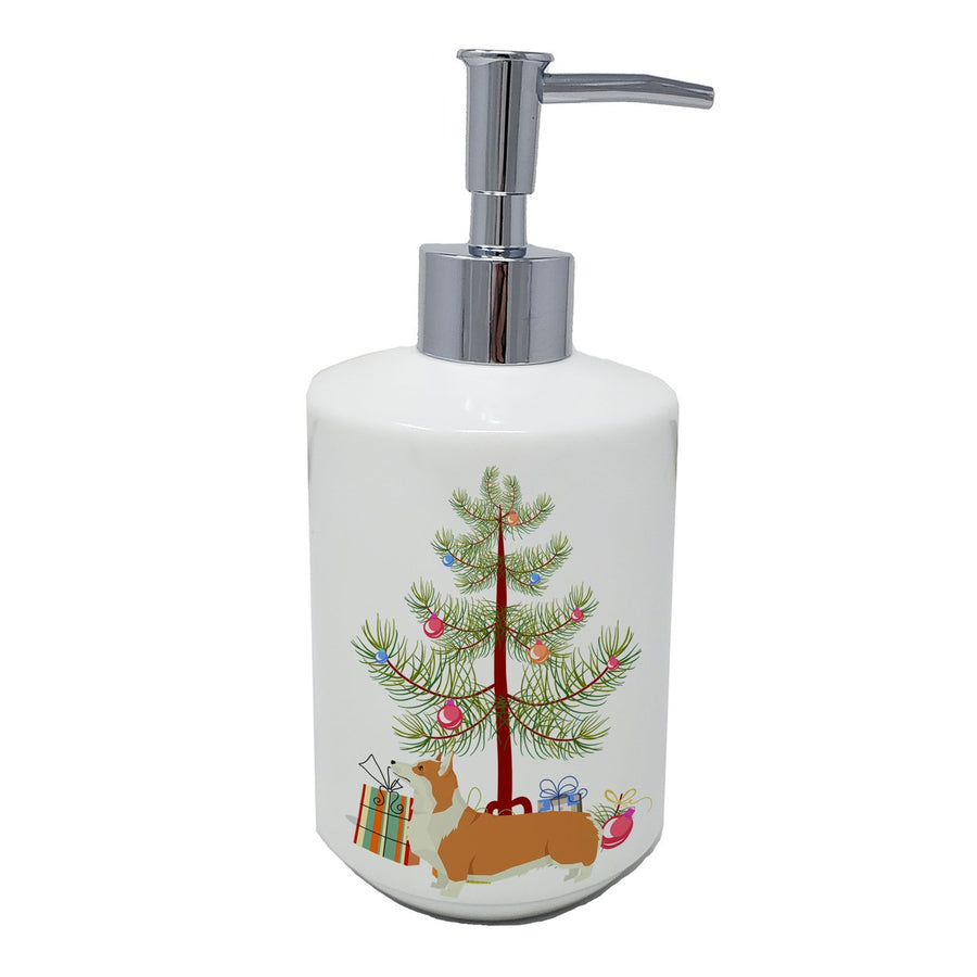 Pembroke Corgi Christmas Tree Ceramic Soap Dispenser Image 1