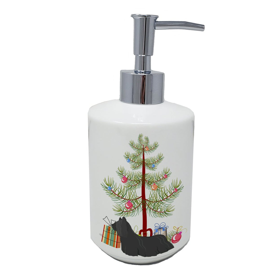 Skye Terrier Christmas Tree Ceramic Soap Dispenser Image 1