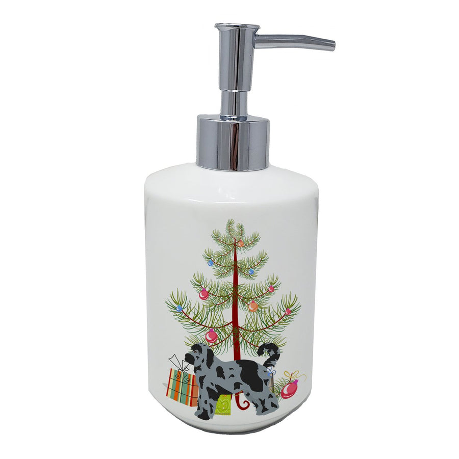 Aussiedoodle Style 2 Christmas Tree Ceramic Soap Dispenser Image 1