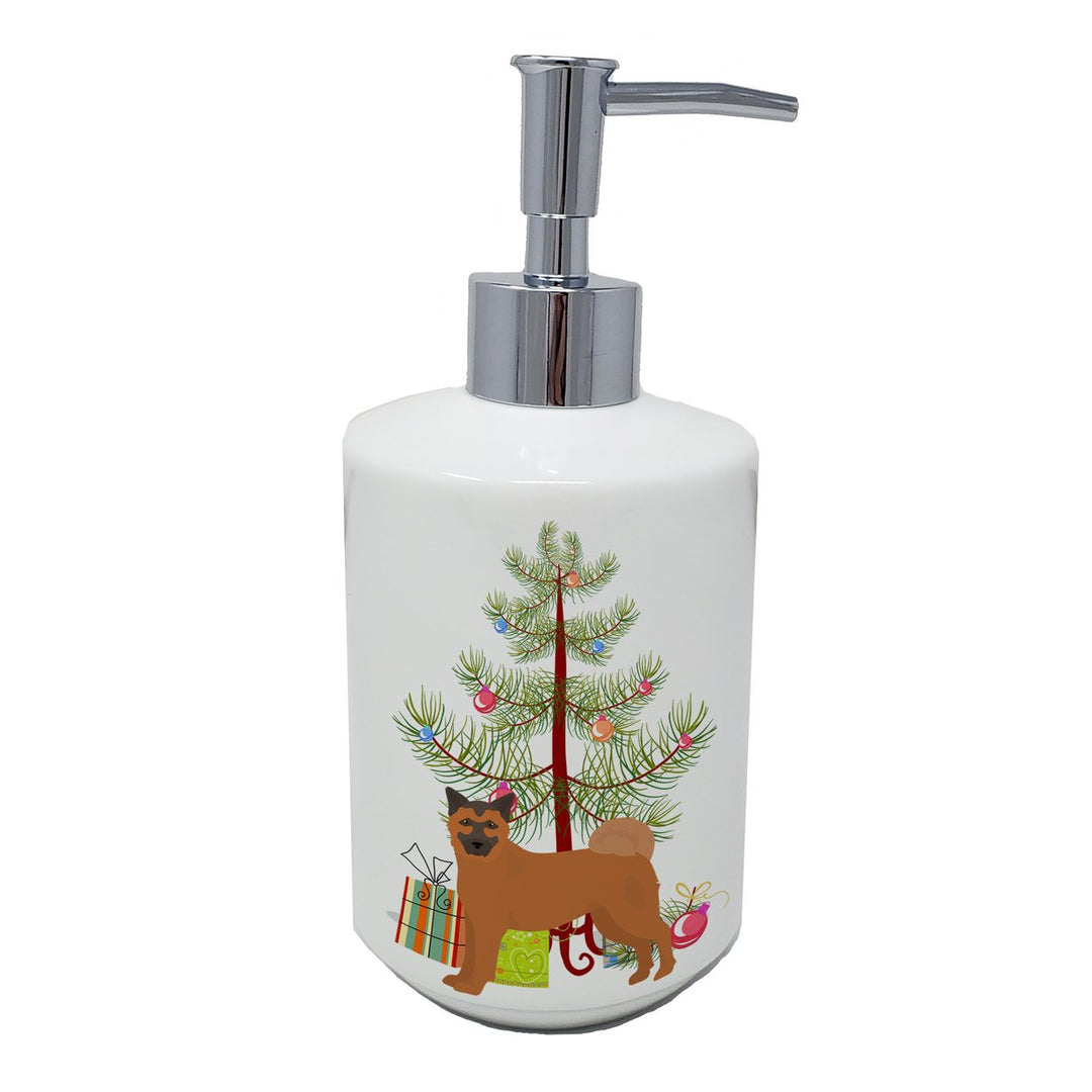 Chow Shepherd Christmas Tree Ceramic Soap Dispenser Image 1