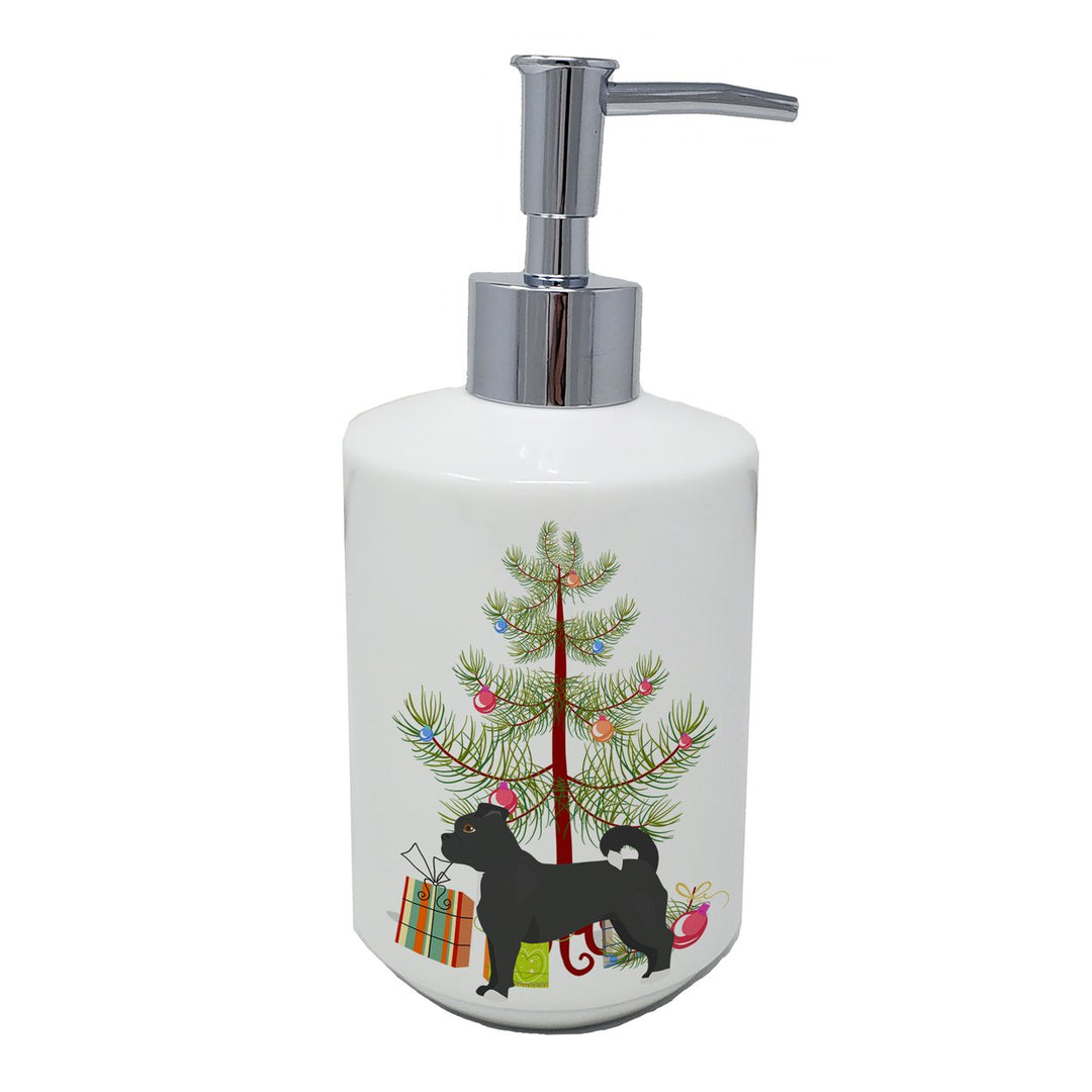 Black Chug Christmas Tree Ceramic Soap Dispenser Image 1