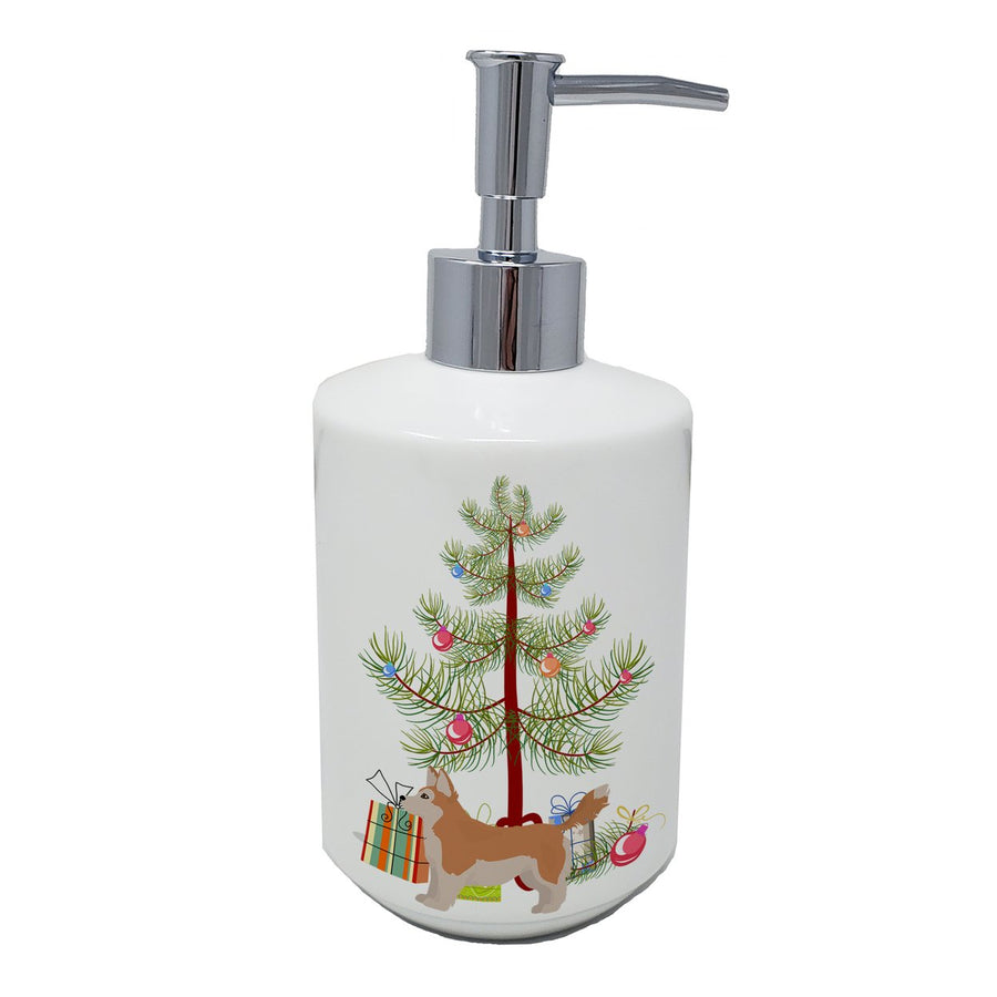 Corgi Husky Mix Christmas Tree Ceramic Soap Dispenser Image 1