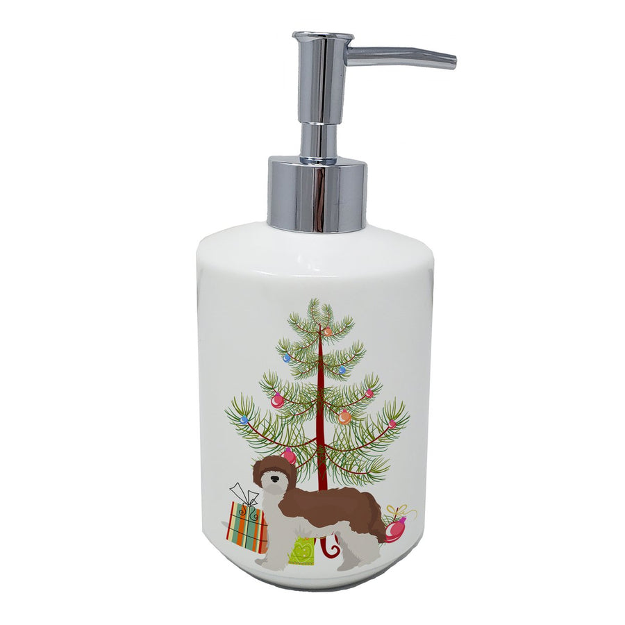 Sheepadoodle Christmas Tree Ceramic Soap Dispenser Image 1