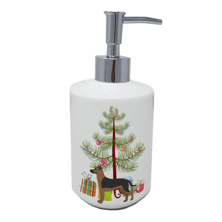 Shepherd Pit Mix Style 1 Christmas Tree Ceramic Soap Dispenser Image 1