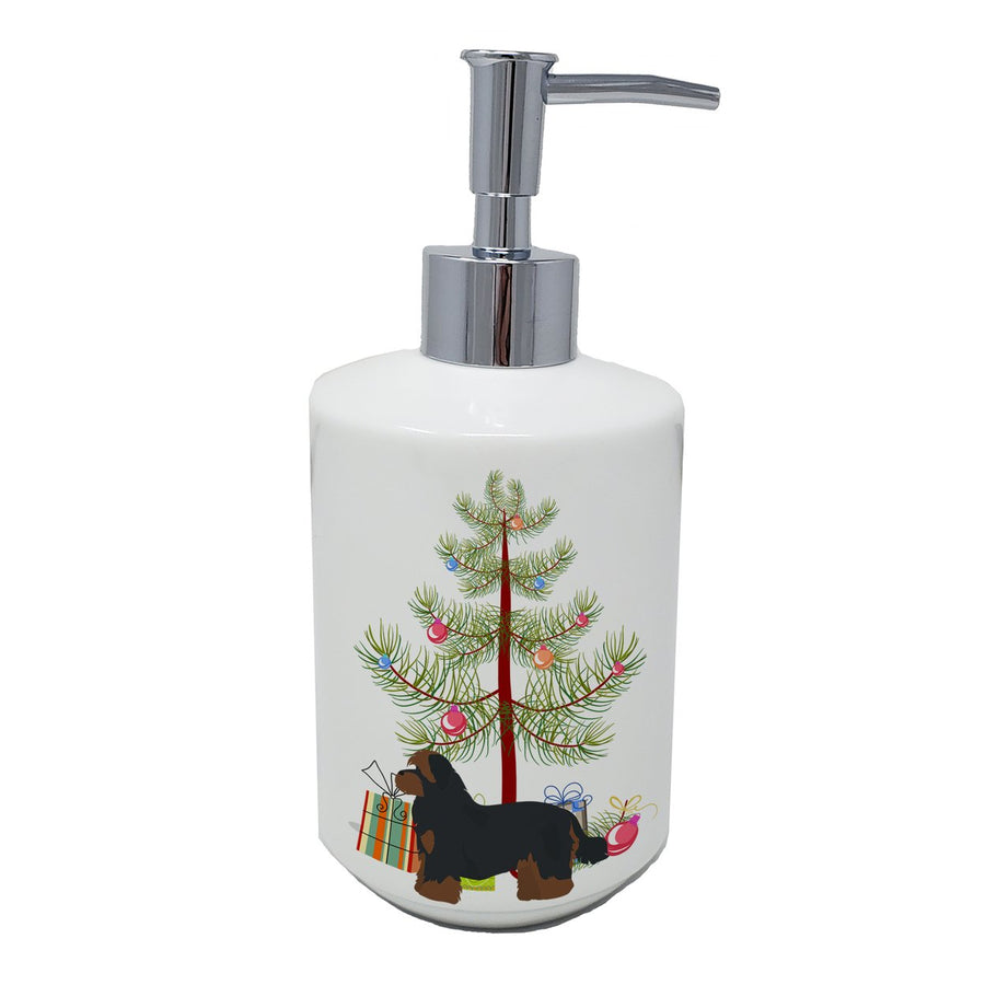 Shorkie Style 1 Christmas Tree Ceramic Soap Dispenser Image 1