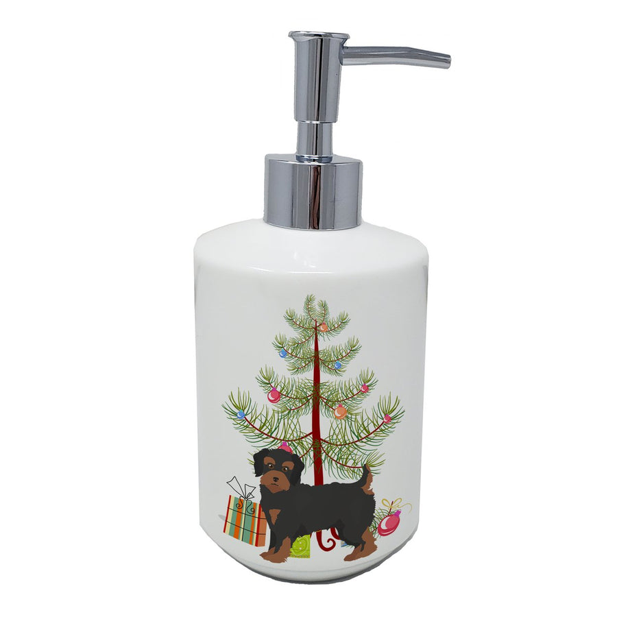 Yorkiepoo Style 1 Christmas Tree Ceramic Soap Dispenser Image 1