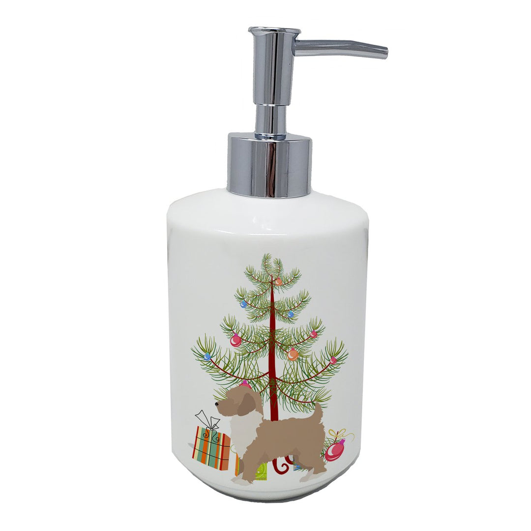 Yorkiepoo Style 2 Christmas Tree Ceramic Soap Dispenser Image 1