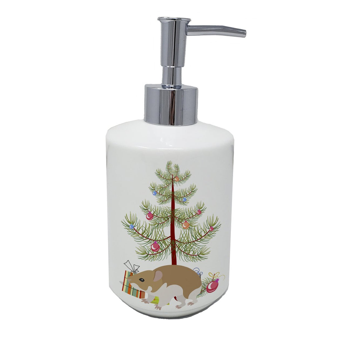 Turkish Hamster Merry Christmas Ceramic Soap Dispenser Image 1