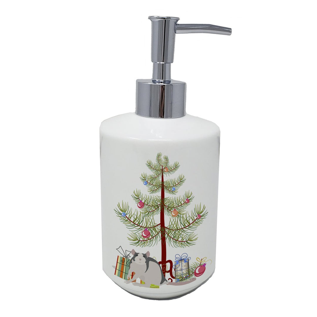 Husky Rat Merry Christmas Ceramic Soap Dispenser Image 1