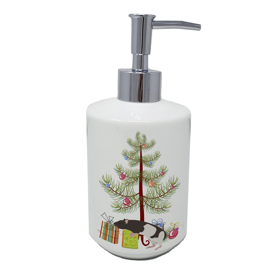 Tailless Rat Merry Christmas Ceramic Soap Dispenser Image 1