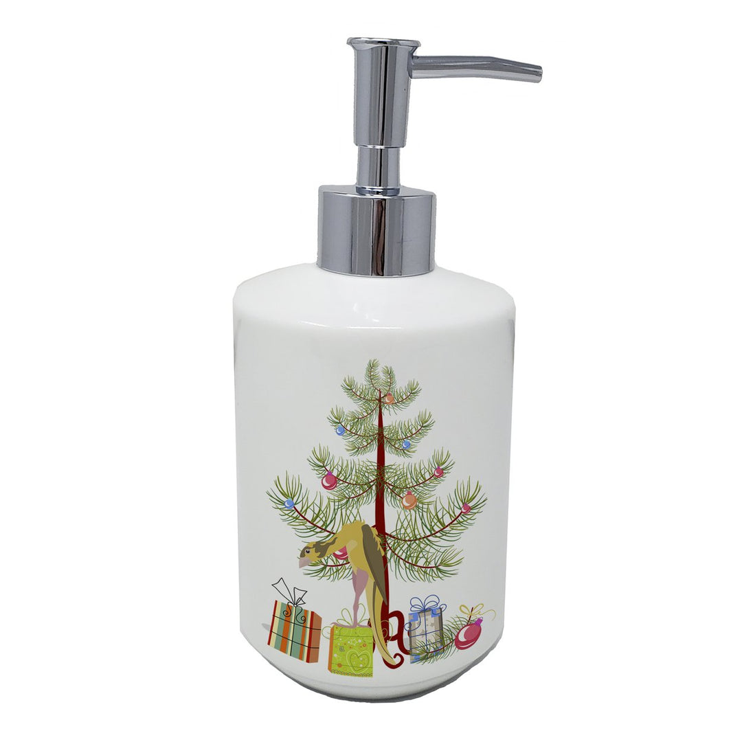 Jibso Canary Merry Christmas Ceramic Soap Dispenser Image 1