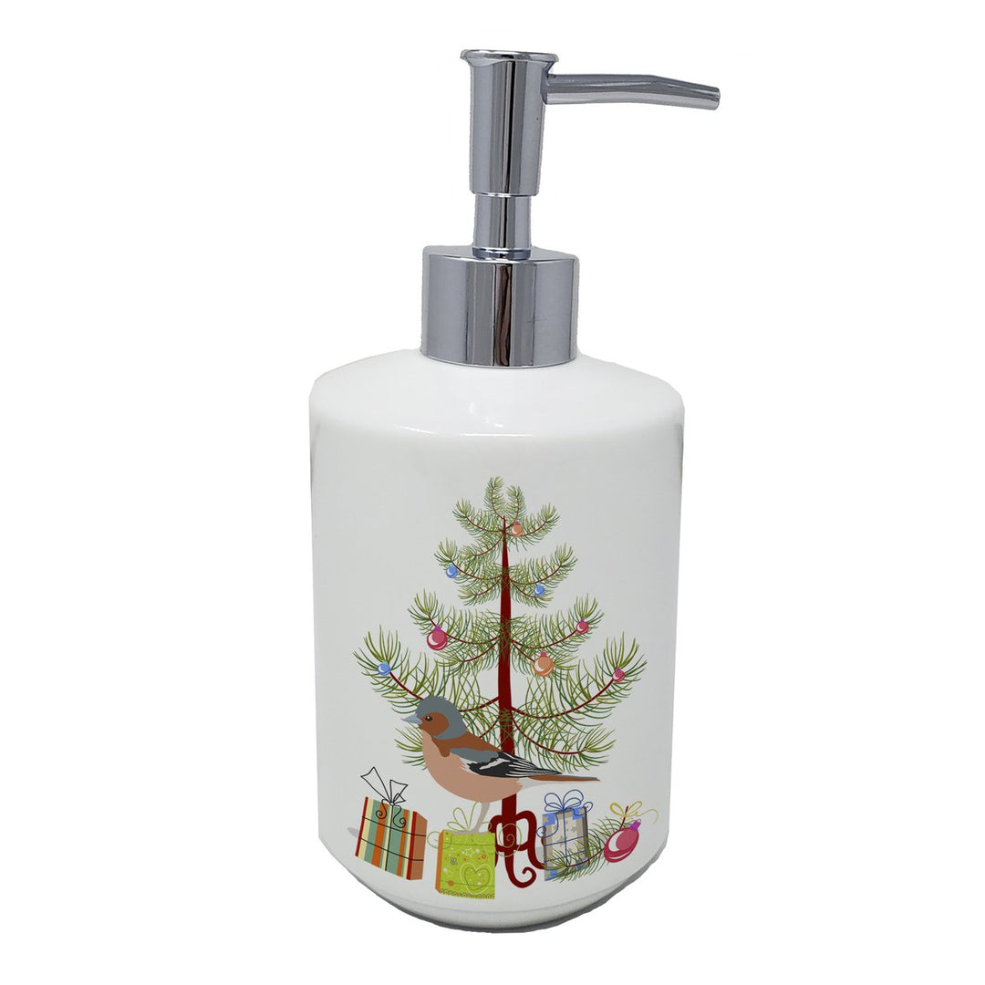 Finch Merry Christmas Ceramic Soap Dispenser Image 1