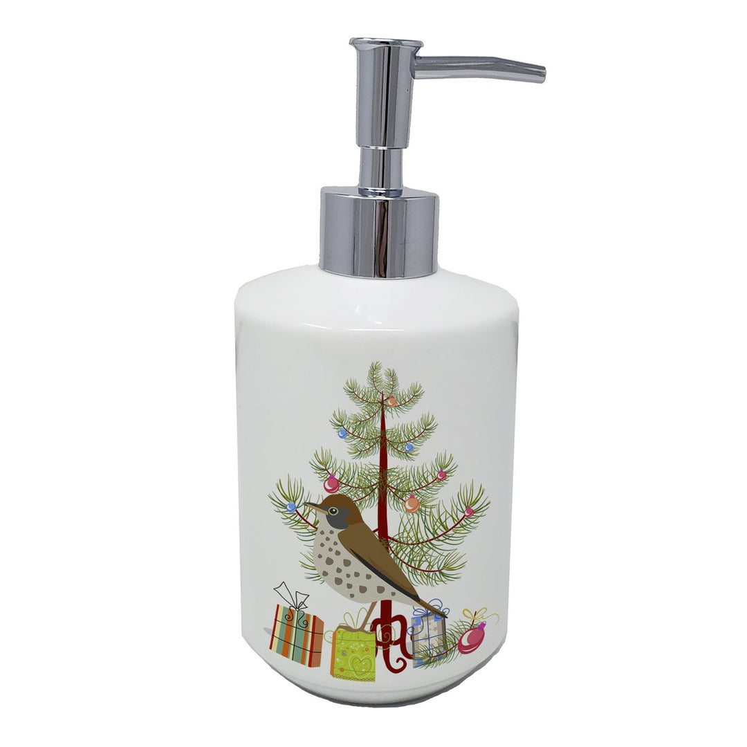 Thrush Merry Christmas Ceramic Soap Dispenser Image 1