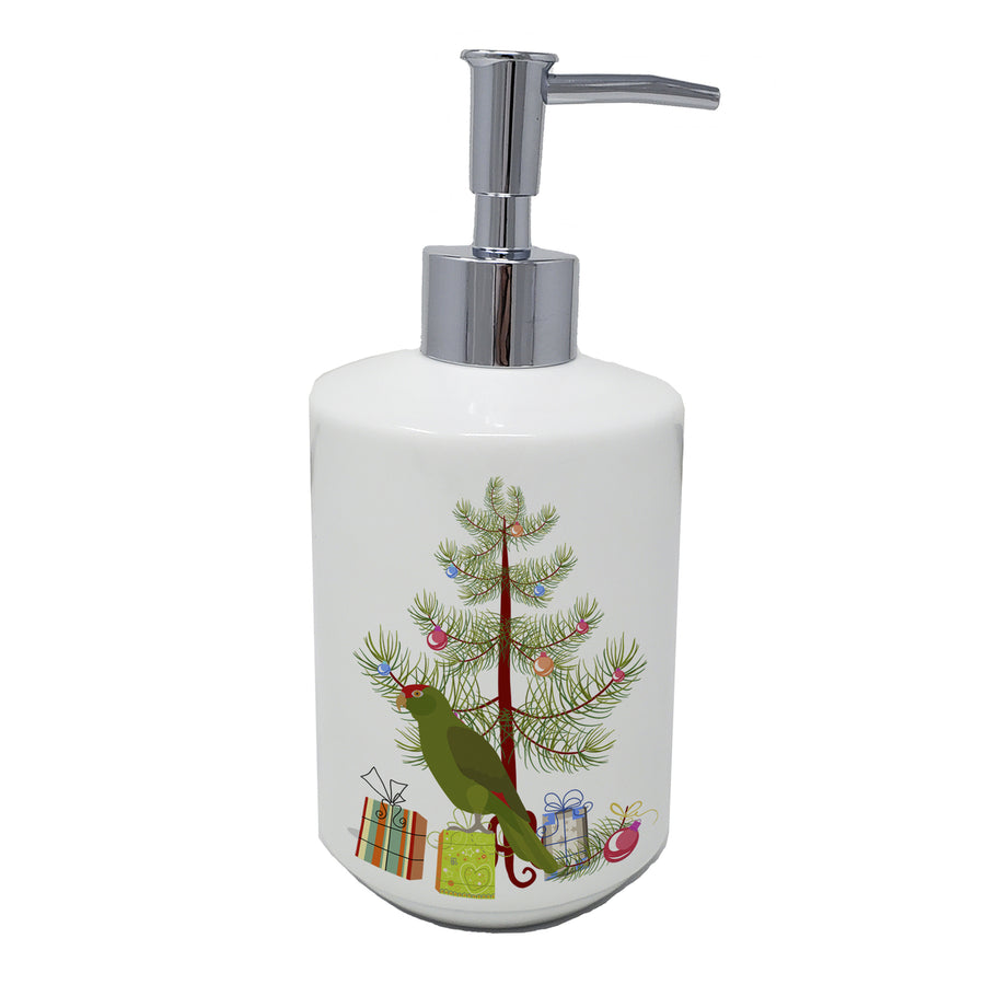 Amazon Parrot Merry Christmas Ceramic Soap Dispenser Image 1