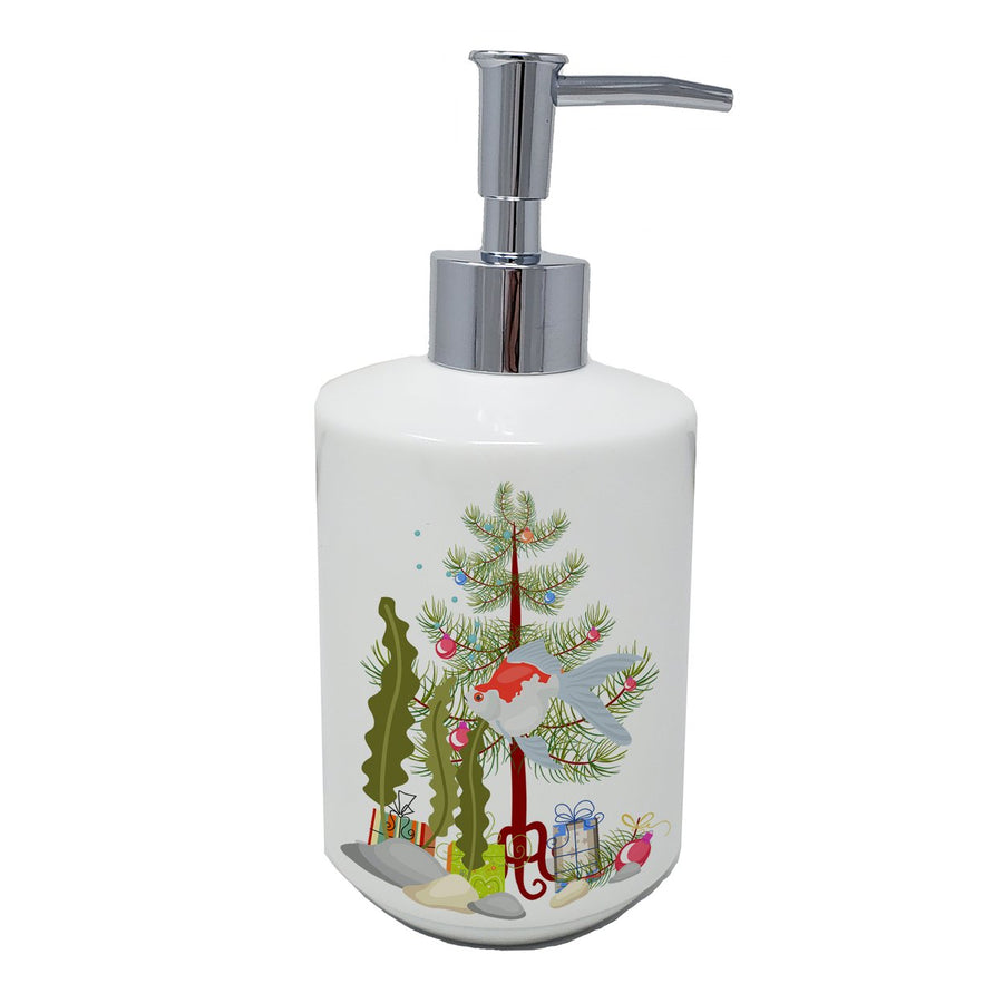 Tamasaba Goldfish Merry Christmas Ceramic Soap Dispenser Image 1