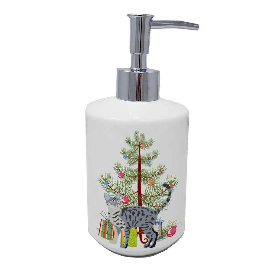 California Spangled Style 1 Cat Merry Christmas Ceramic Soap Dispenser Image 1