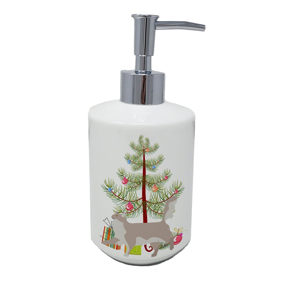 Chantilly Tiffany Cat Merry Christmas Ceramic Soap Dispenser Image 1