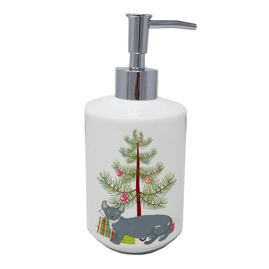 Dwelf Style 2 Cat Merry Christmas Ceramic Soap Dispenser Image 1