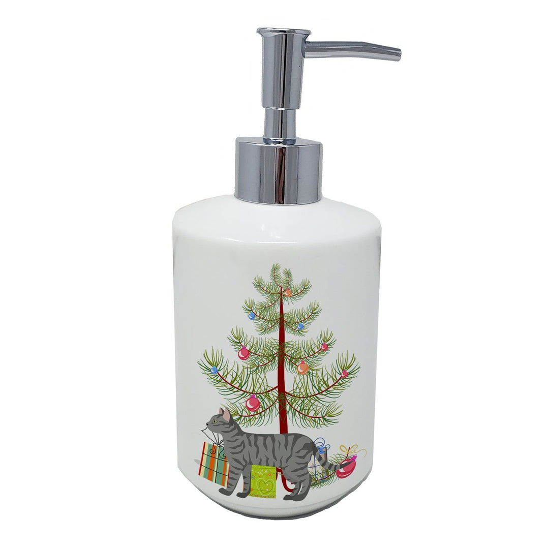 Dragon Li Style 3 Cat Merry Christmas Ceramic Soap Dispenser Image 1