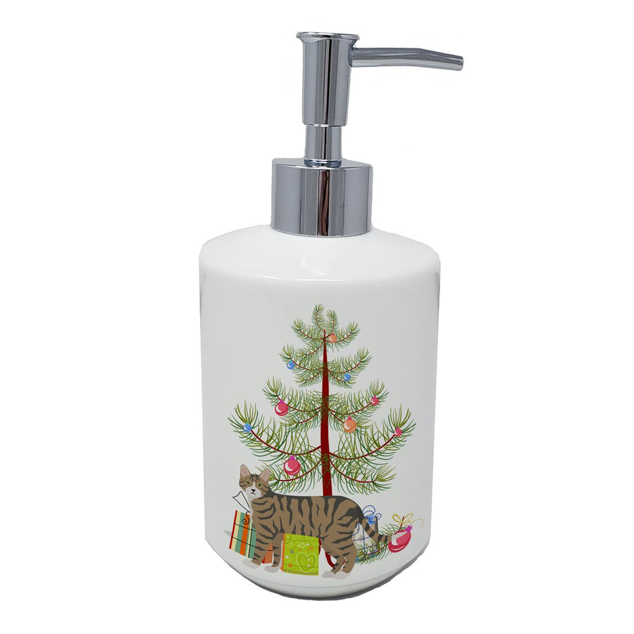 Dragon Li Style 2 Cat Merry Christmas Ceramic Soap Dispenser Image 1