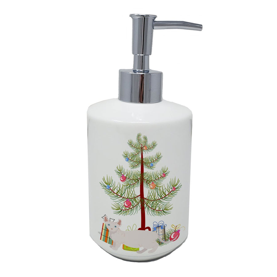 Dwelf Style 3 Cat Merry Christmas Ceramic Soap Dispenser Image 1