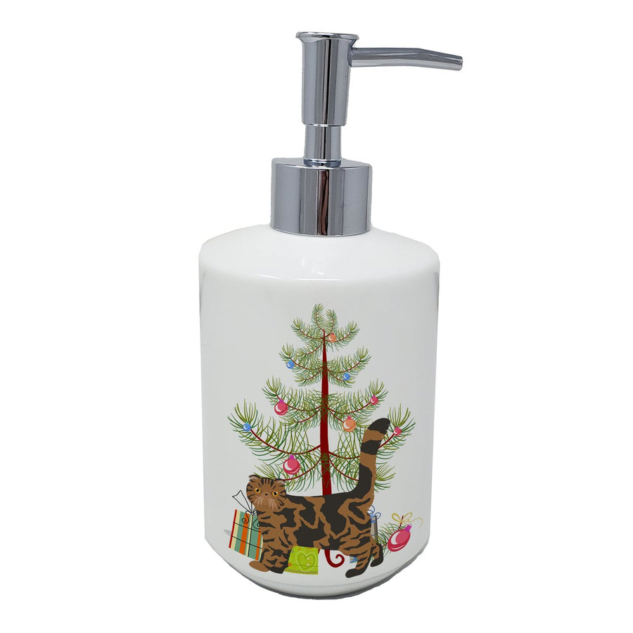 Foldex Exotic Fold Style 2 Cat Merry Christmas Ceramic Soap Dispenser Image 1