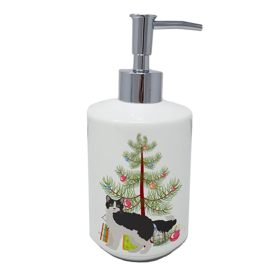 La Perm Style 1 Cat Merry Christmas Ceramic Soap Dispenser Image 1