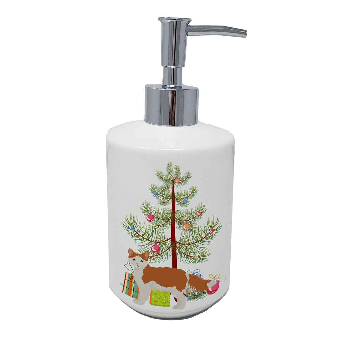 La Perm Style 2 Cat Merry Christmas Ceramic Soap Dispenser Image 1