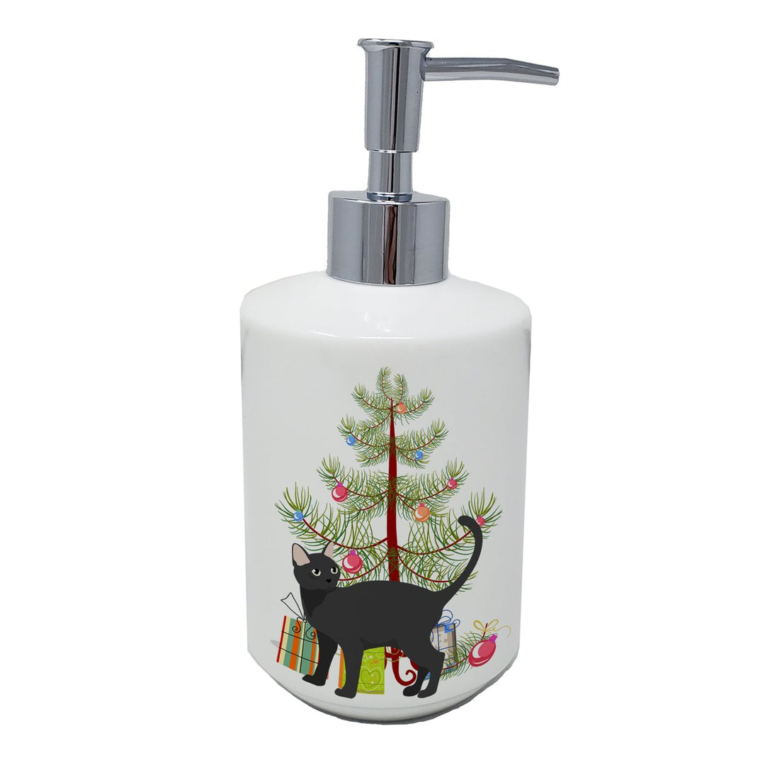 Malayan Style 2 Cat Merry Christmas Ceramic Soap Dispenser Image 1