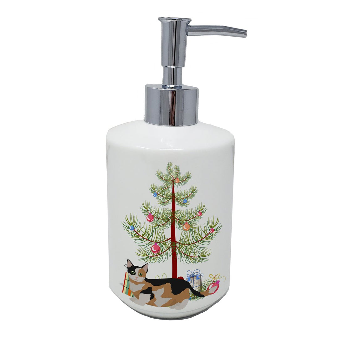 Munchkin Cat Merry Christmas Ceramic Soap Dispenser Image 1